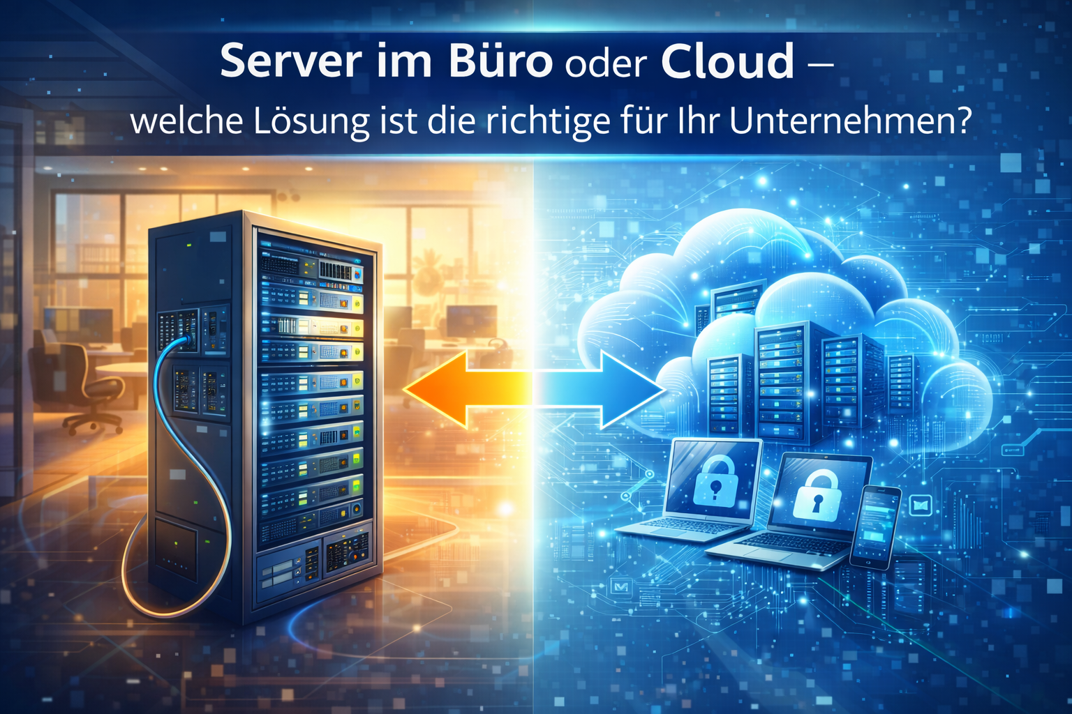 Server im Büro oder Cloud – welche Lösung ist die richtige für Ihr Unternehmen?